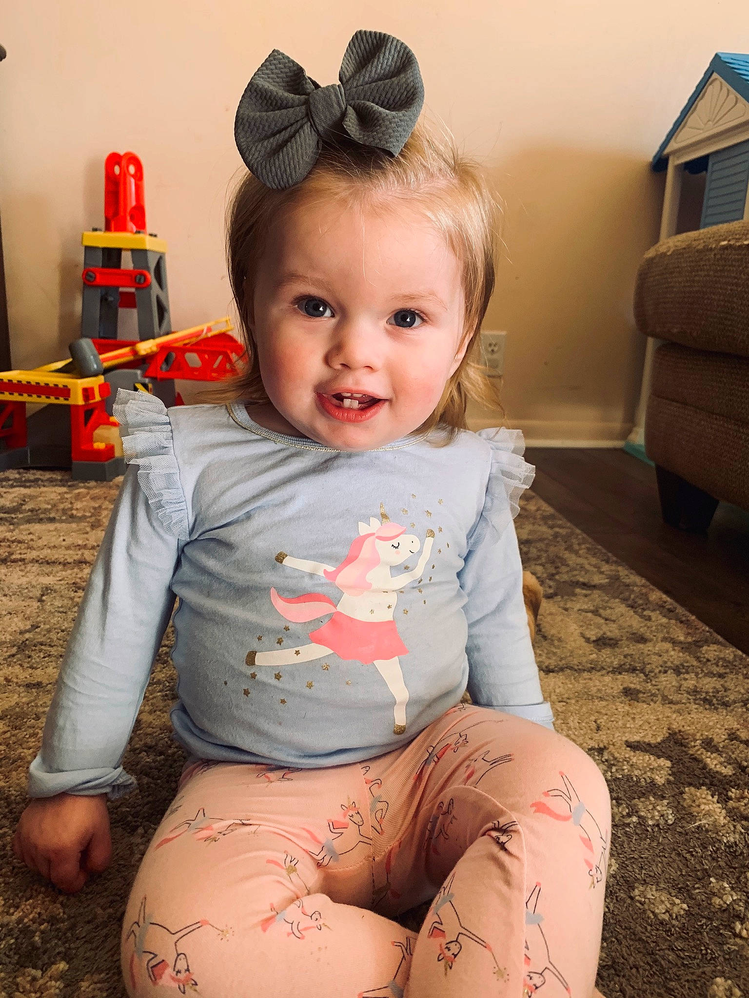 Louise joined the competition — help win amazing prizes! arm, baby, cheek, child, ear, eye, face, head, iris, leg, lip, people, person, pink, sitting, skin, sleeve, smile, thigh, tights