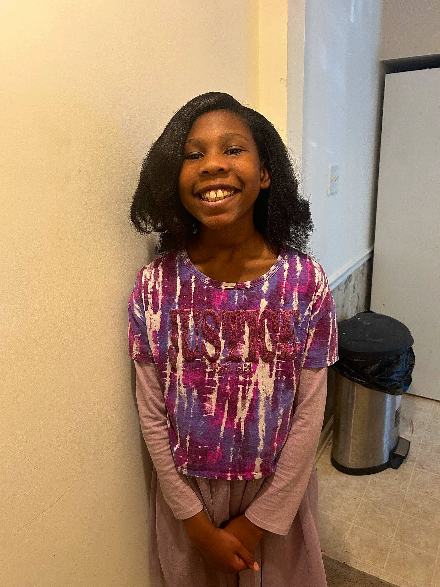 Ciara joined the competition — help win amazing prizes! black_hair, child, day_dress, event, fashion_design, fun, happy, jewellery, joy, magenta, necklace, person, purple, room, shoulder, sleeve, smile, toddler