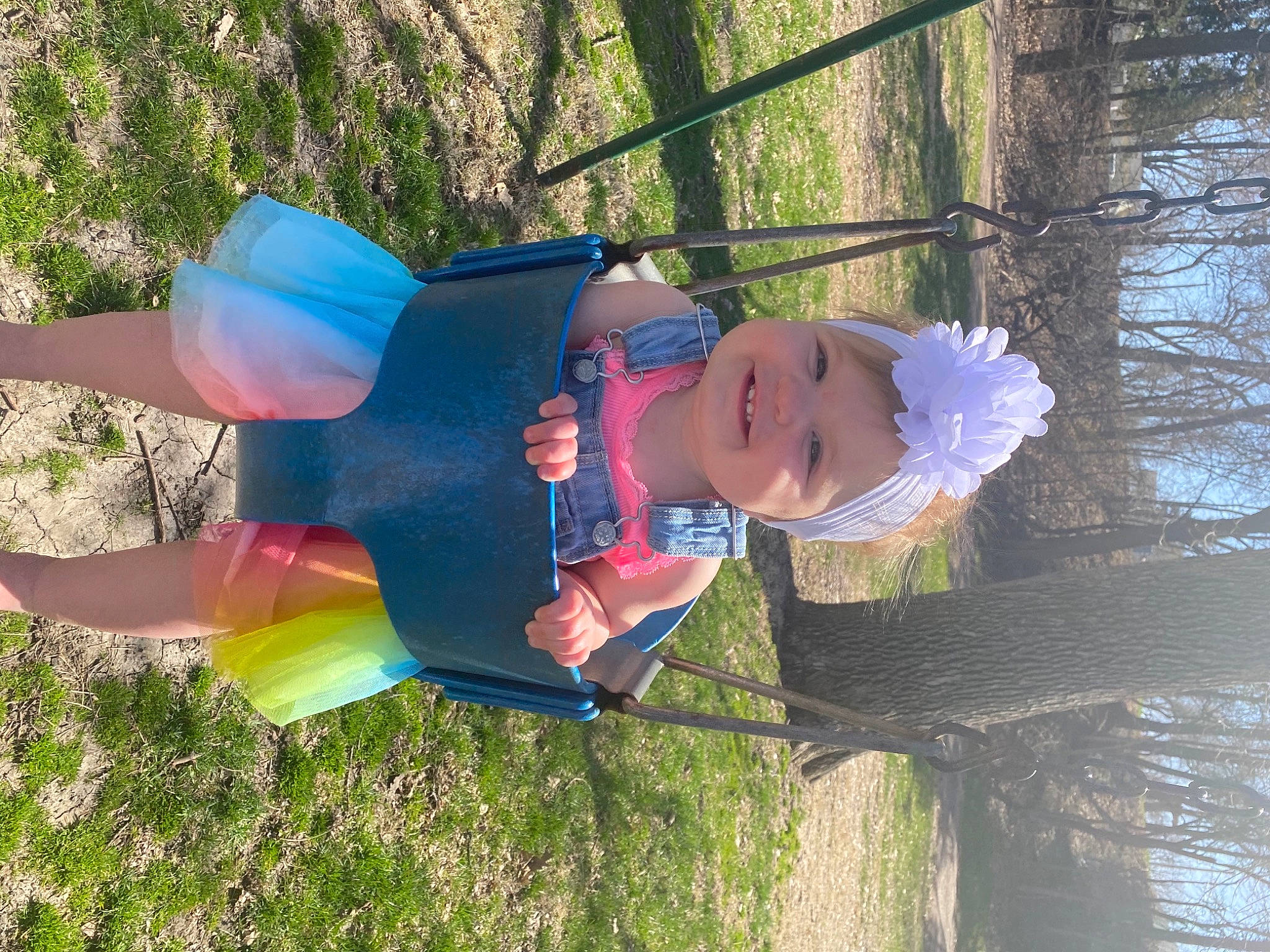 Presley is registered to the contest to win money with this photo: child, costume, electric_blue, fun, grass, happy, hat, headwear, joy, leisure, person, plant, sky, smile, toddler, tree, water
