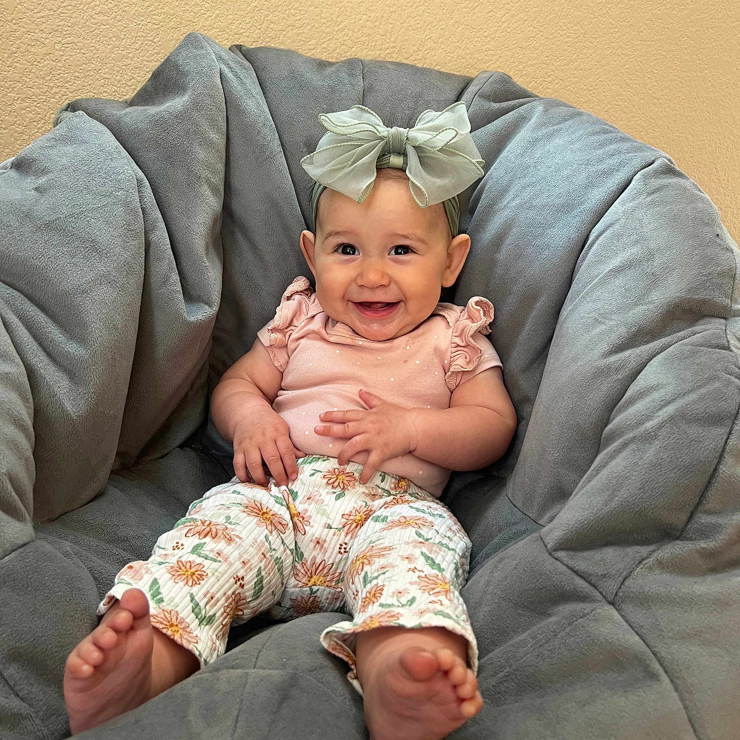 Madison joined the competition — help win amazing prizes! baby, beanbag, bed, blanket, bodypart, clothing, couch, cushion, face, furniture, hat, head, homedecor, indoors, newborn, pajamas, pants, person, photography, portrait
