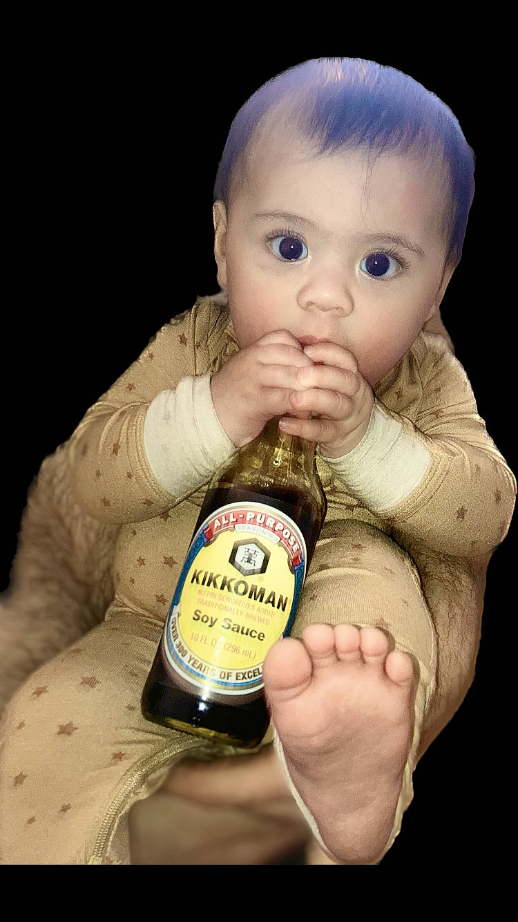 Ayla joined the competition — help win amazing prizes! alcoholic_beverage, baby, baby_toddler_clothing, beer, beer_bottle, bottle, drink, drinking, drinkware, finger, gesture, glass_bottle, hand, liquid, nail, person, plastic_bottle, product, solution, thumb