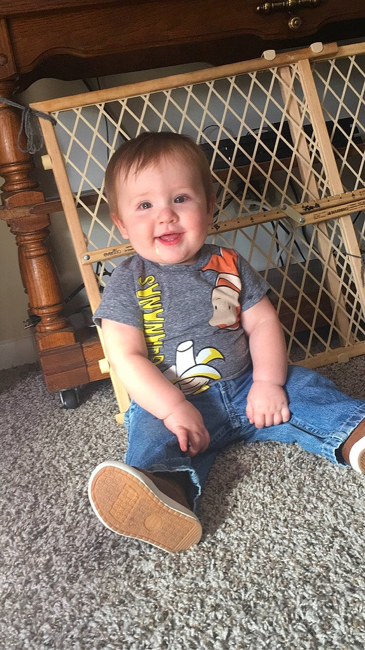 Granger joined the competition — help win amazing prizes! child, fawn, joy, leg, person, play, sitting, toddler