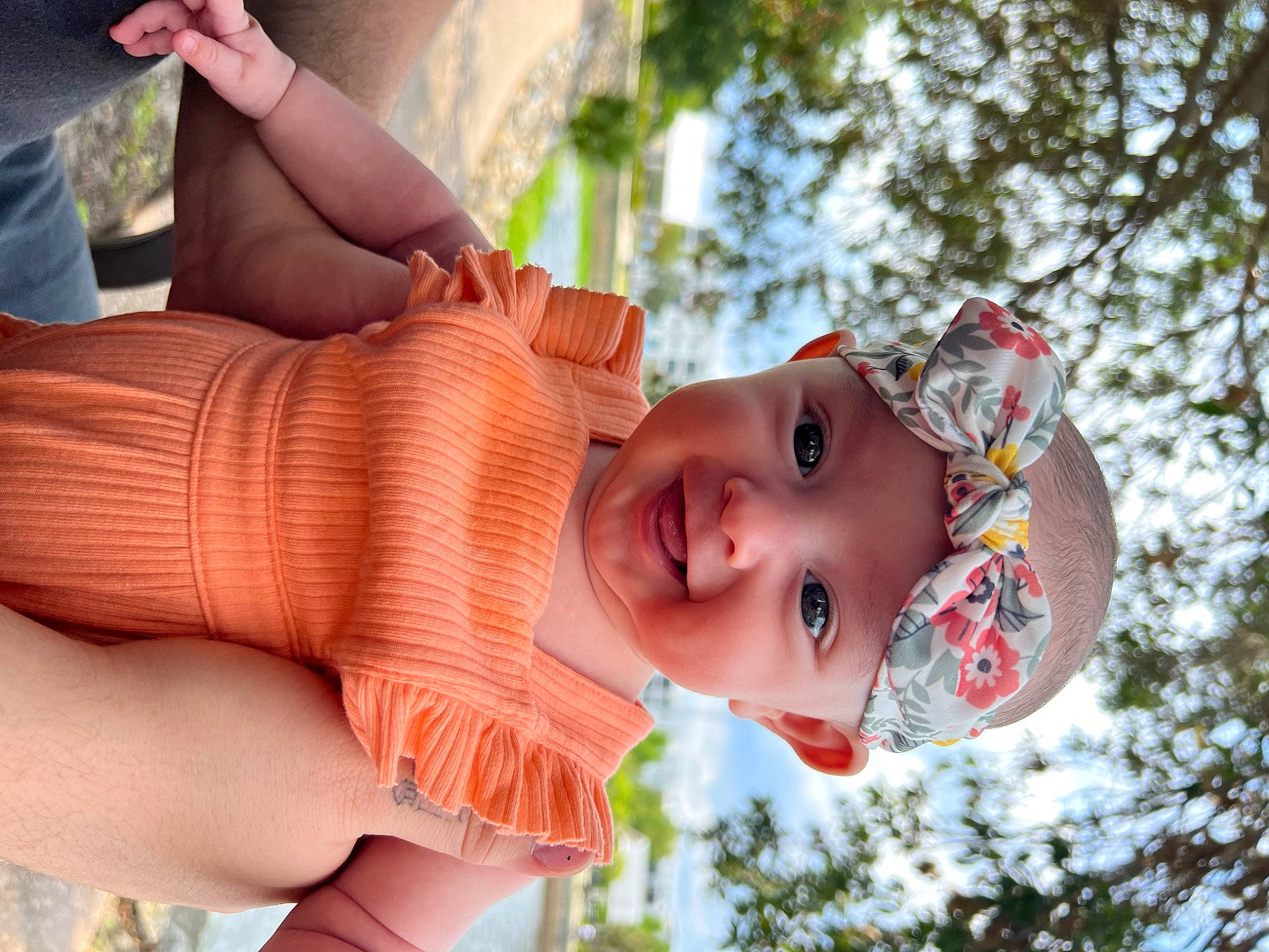Melody Rose is registered to the contest to win money with this photo: child, dress, facial_expression, grass, happy, hat, headwear, joy, leaf, leisure, lip, orange, people_in_nature, person, pink, plant, red, skin, smile, summer
