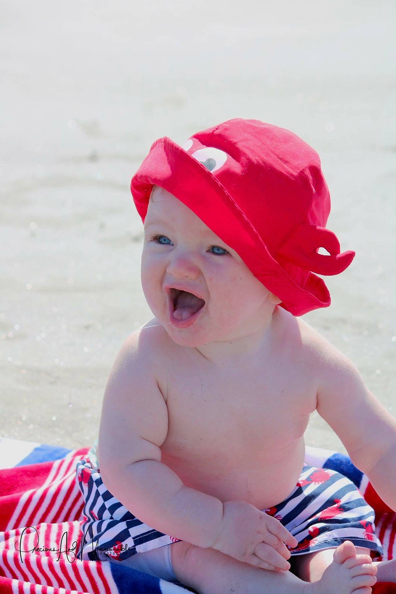 Hank joined the competition — help win amazing prizes! boy, cap, child, fashion_accessory, fun, girl, hair_accessory, happiness, hat, headgear, infant, person, pink, product, red, smile, sun_hat, toddler, vacation