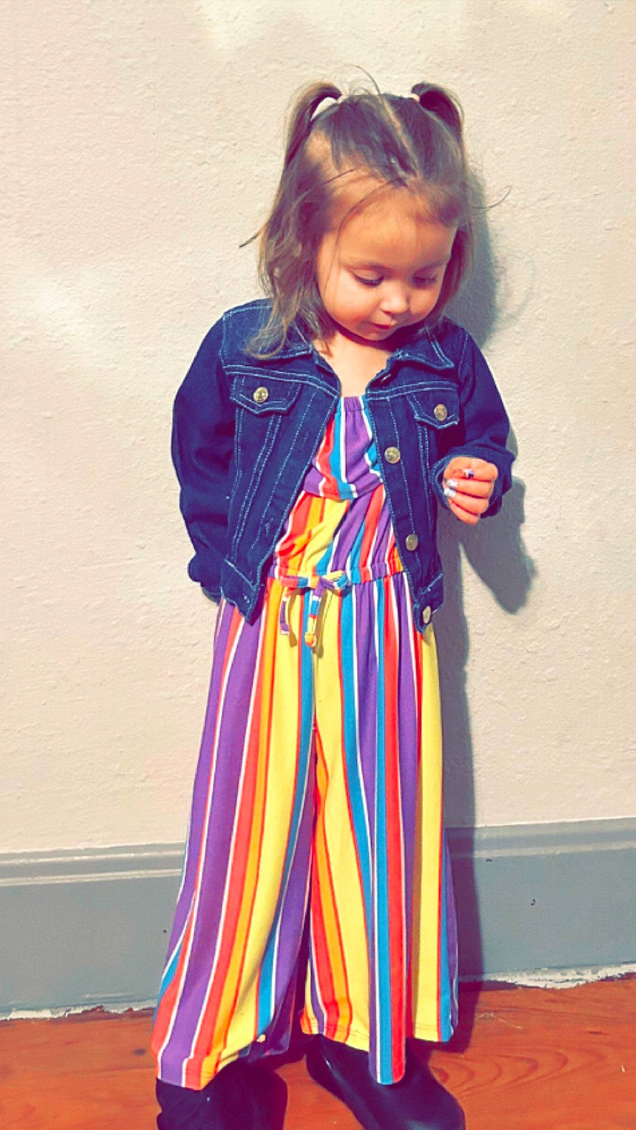 Amarah is registered to the contest to win money with this photo: baby_toddler_clothing, costume, electric_blue, event, fashion_accessory, fashion_design, formal_wear, fun, human_body, long_hair, magenta, neck, pattern, peach, person, pink, shoulder, sleeve, textile, toddler