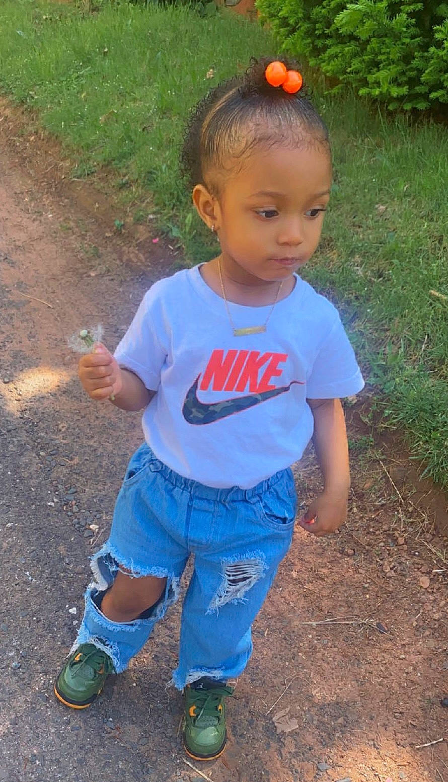 Aaliyah joined the competition — help win amazing prizes! boy, child, clothing, face, footwear, grass, head, jeans, male, outdoors, pants, path, person, photography, plant, portrait, shoe, shorts, t_shirt, walking