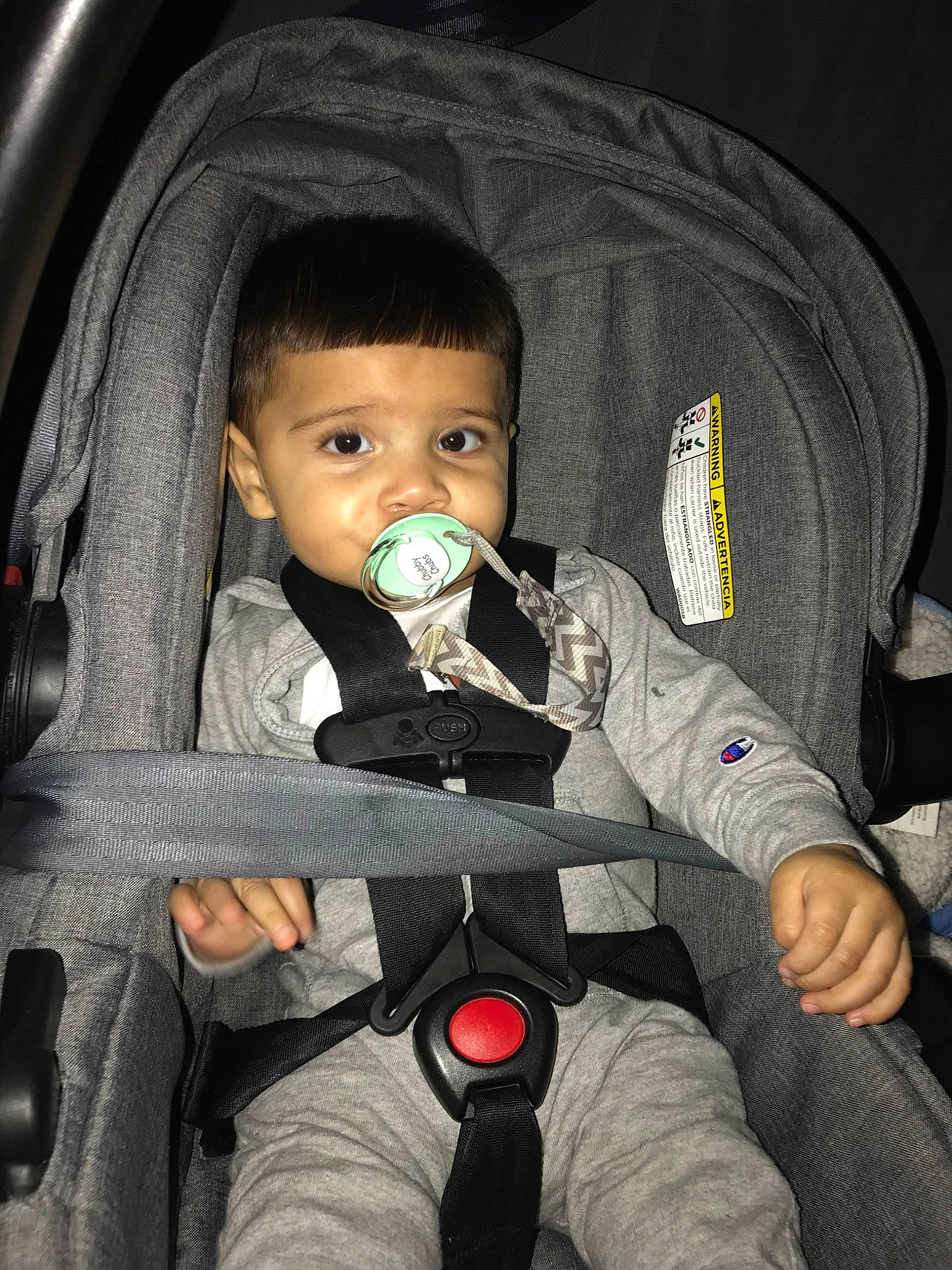 Isaiah joined the competition — help win amazing prizes! auto_part, baby_in_car_seat, car, car_seat, child, family_car, joy, person, seat_belt, vehicle