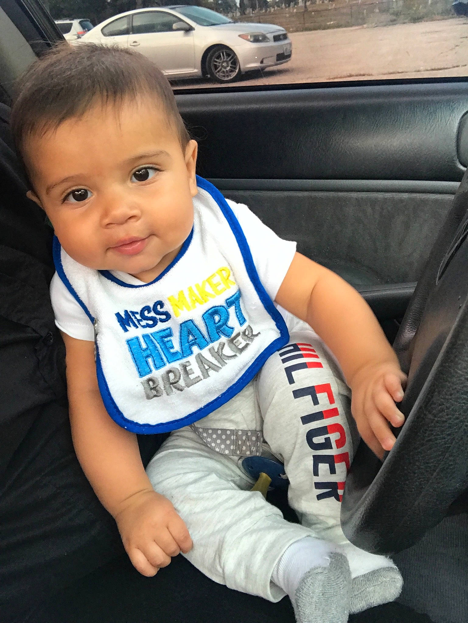 Isaiah Veglia joined the competition — help win amazing prizes! auto_part, automotive_exterior, baby, car, car_seat, child, family_car, person, sitting, toddler, vehicle, vehicle_door