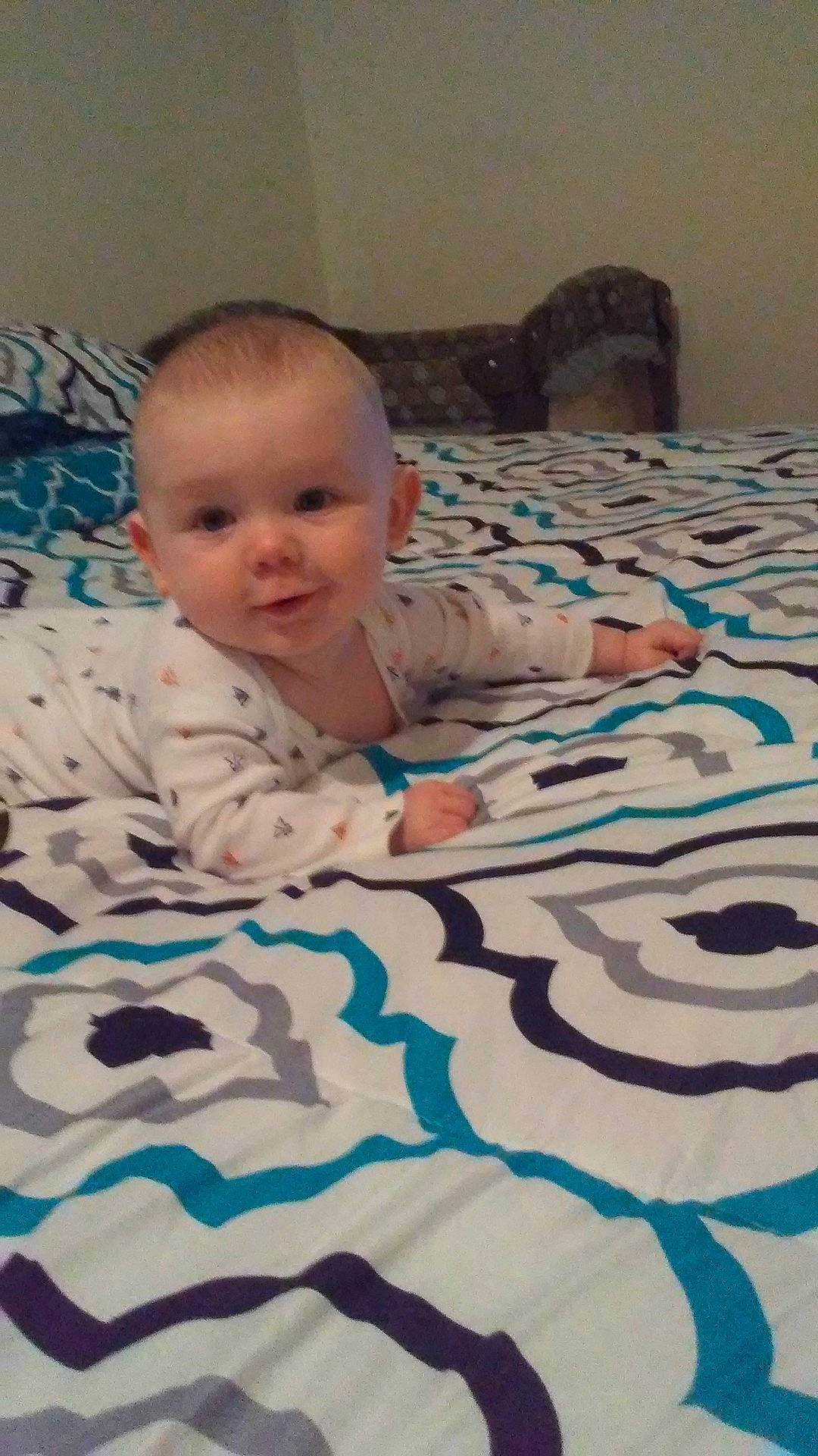 Kurtis joined the competition — help win amazing prizes! art, bed_sheet, bedtime, blue, child, infant, person, play, product