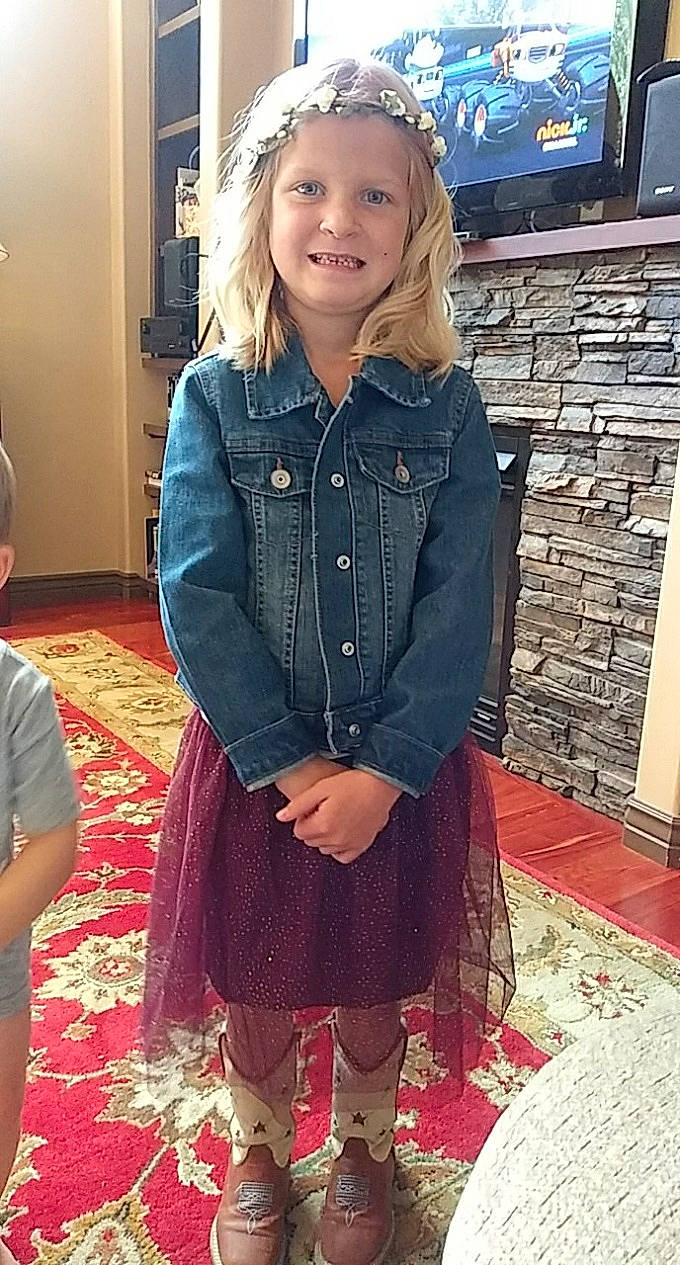 Teigan joined the competition — help win amazing prizes! blond, brown_hair, child, child_model, clothing, denim, fashion, hair, hair_coloring, jacket, jeans, joy, knee, leg, long_hair, outerwear, person, school_uniform, shoe, textile