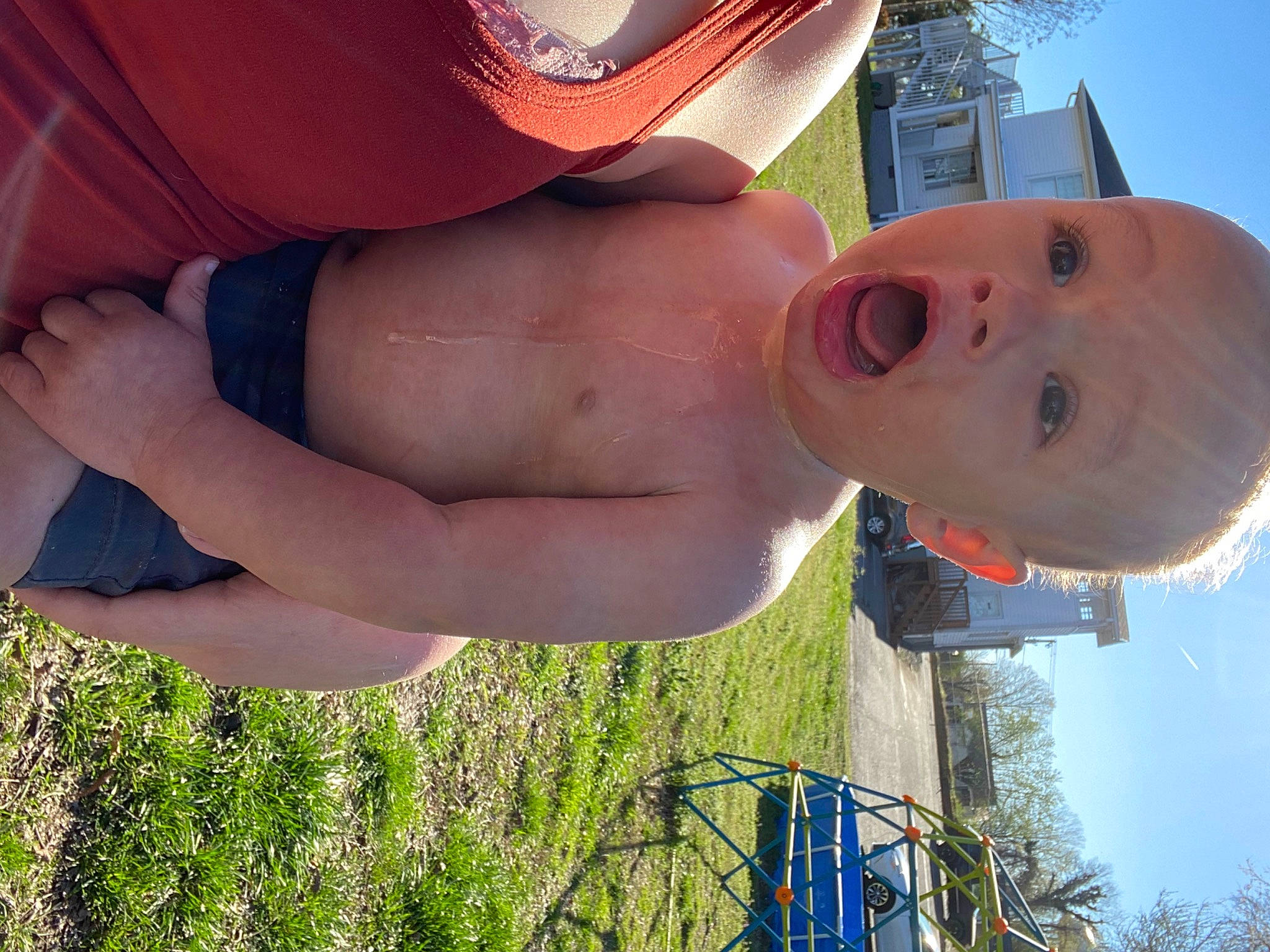 Jaxon joined the competition — help win amazing prizes! azure, child, cool, facial_expression, grass, happy, hat, human, light, neck, nose, people_in_nature, person, photograph, plant, skin, sky, sunlight, surprise, tree
