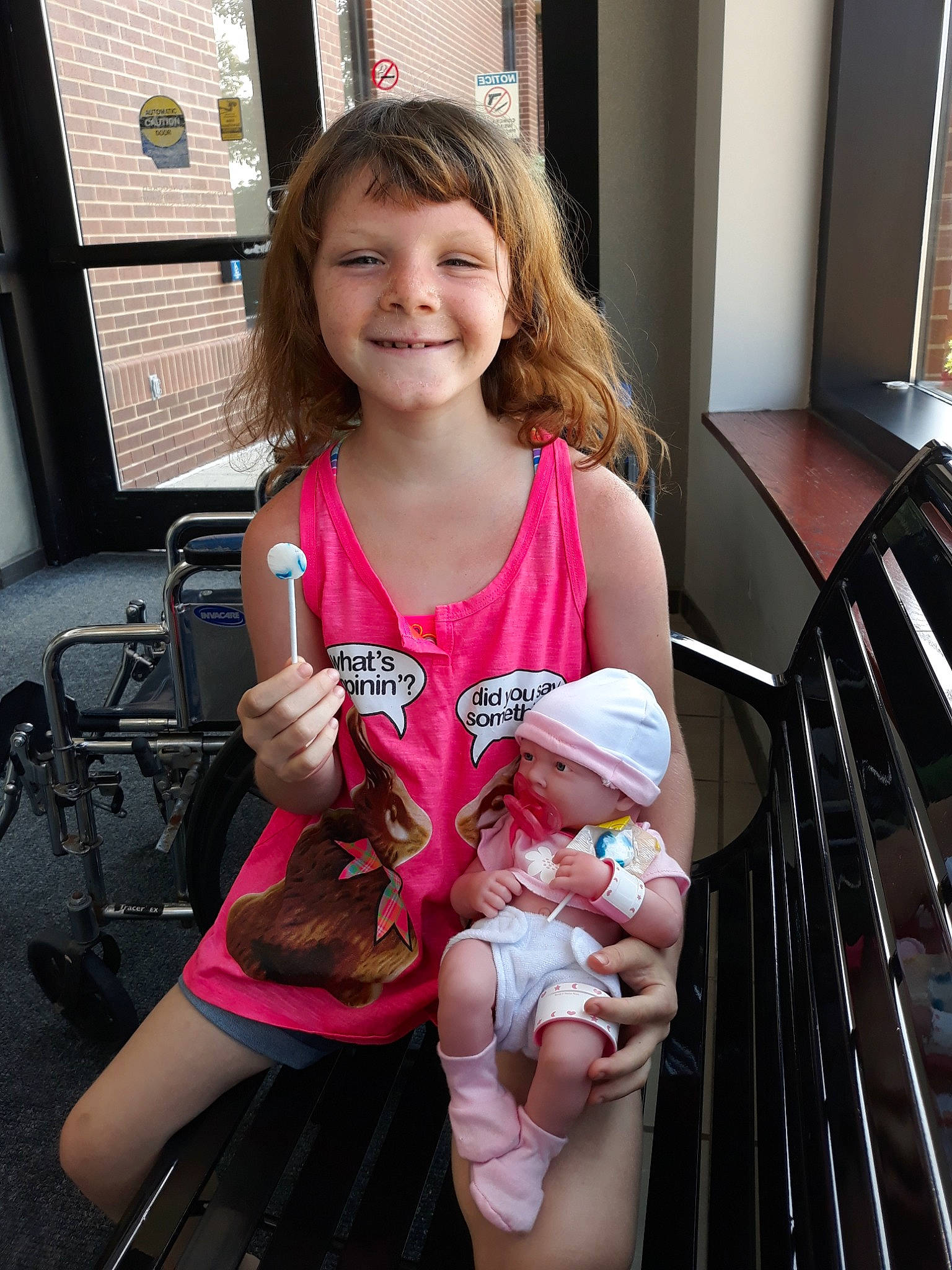 Nevaeh Peck joined the competition — help win amazing prizes! child, daughter, finger, hand, joy, leg, person, pink, thumb, toddler