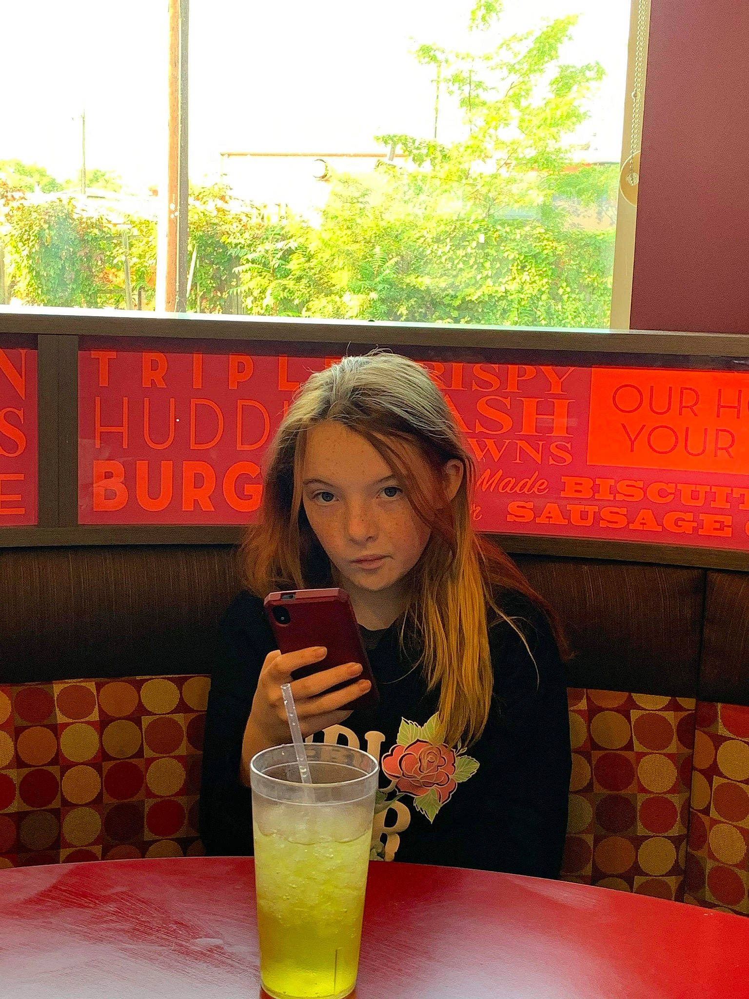 Keirra joined the competition — help win amazing prizes! agua_de_valencia, cocktail, drink, juice, non_alcoholic_beverage, orange_drink, orange_juice, orange_soft_drink, person, punch, vacation