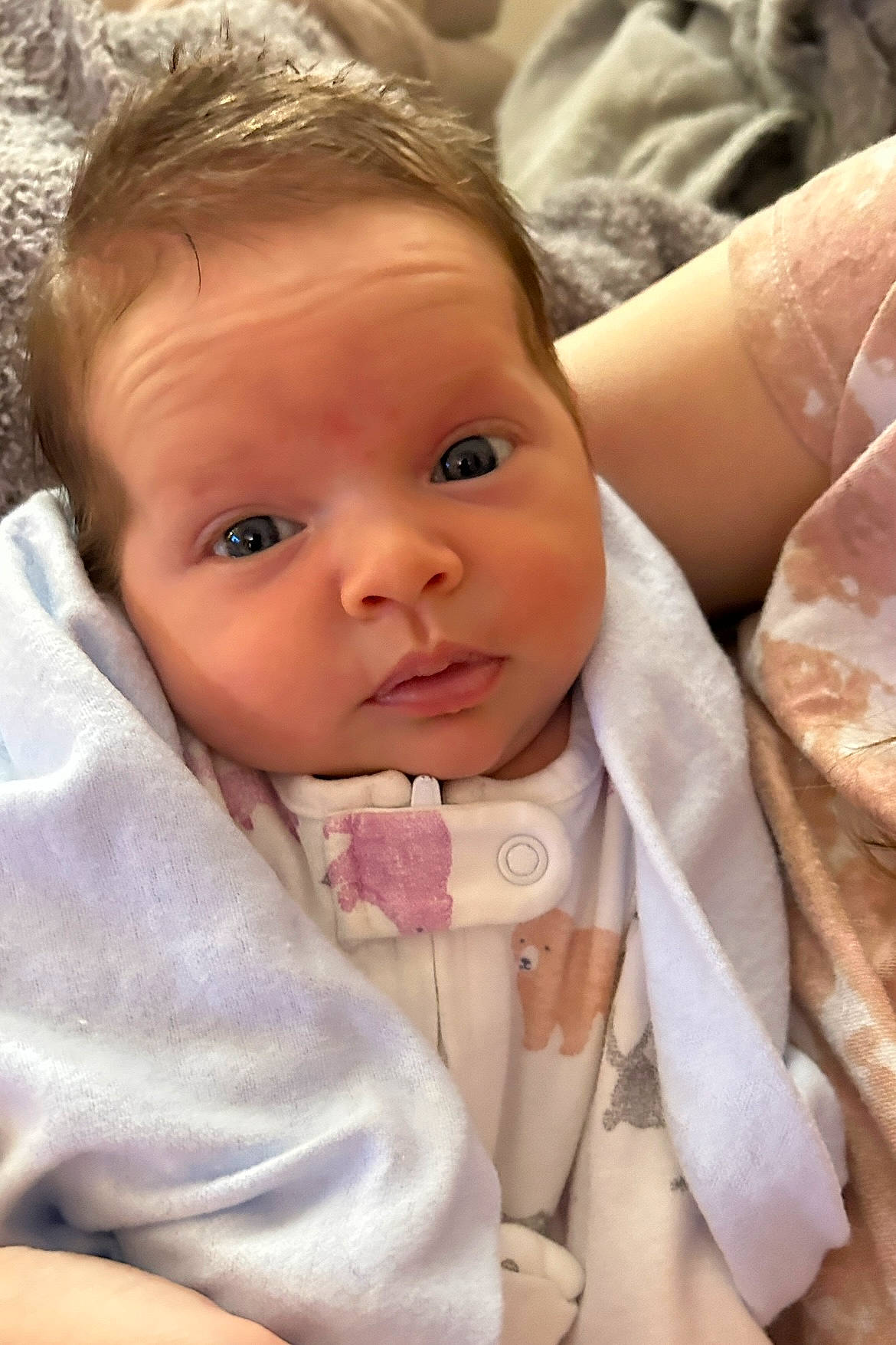 Gilda joined the competition — help win amazing prizes! baby, baby_products, baby_toddler_clothing, cheek, child, chin, comfort, eyebrow, eyelash, happy, iris, linens, lip, nail, nose, person, sitting, skin, sleeve, thumb