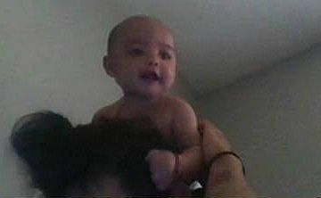 Emanuel is registered to the contest to win money with this photo: baby, bathing, beard, cheek, child, facial_hair, finger, hand, jaw, mouth, muscle, nose, person, thumb, toddler