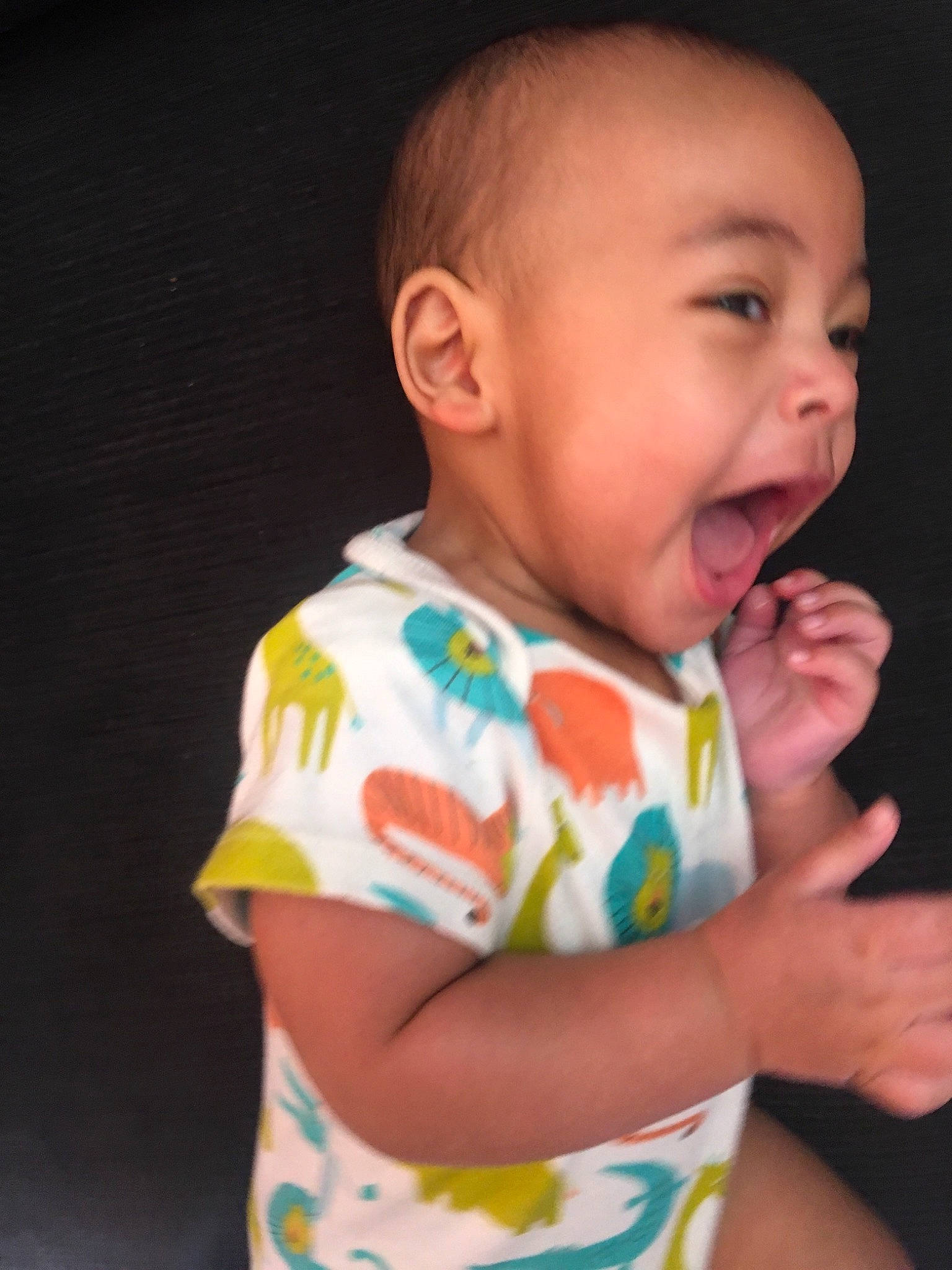 Xzavia joined the competition — help win amazing prizes! arm, baby, cheek, child, chin, ear, face, facial_expression, finger, head, lip, mouth, neck, nose, person, play, skin, smile, t_shirt, toddler