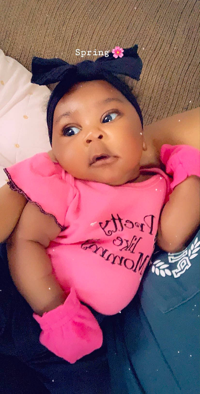 Keziah joined the competition — help win amazing prizes! baby, baby_products, baby_toddler_clothing, cheek, child, cool, eye, face, forehead, fun, hair_accessory, head, headgear, lip, mouth, nose, person, pink, skin, smile