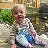 Eden joined the competition — help win amazing prizes! baby, child, toy, socks, stone, water, pond, grass, building, window, reflection, outdoor, nature, cute, playful, clothing, hand, face, smile, sitting