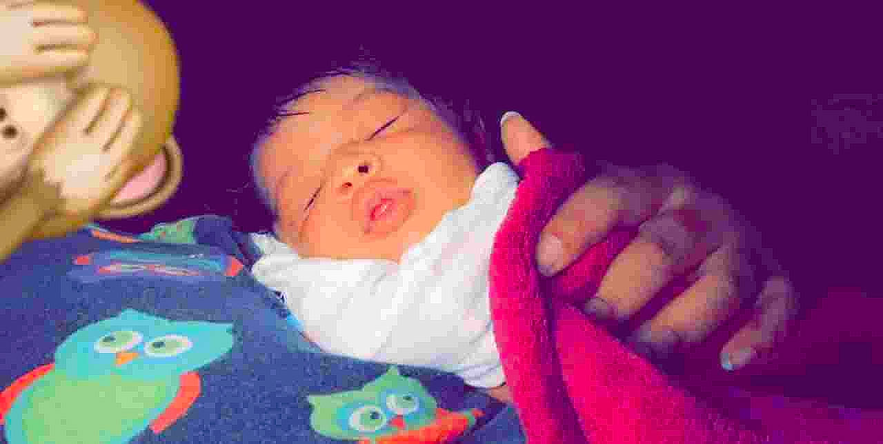 Noel joined the competition — help win amazing prizes! baby, baby_sleeping, bedtime, child, finger, mouth, nose, person, pink, play, skin, sleep, textile, toddler