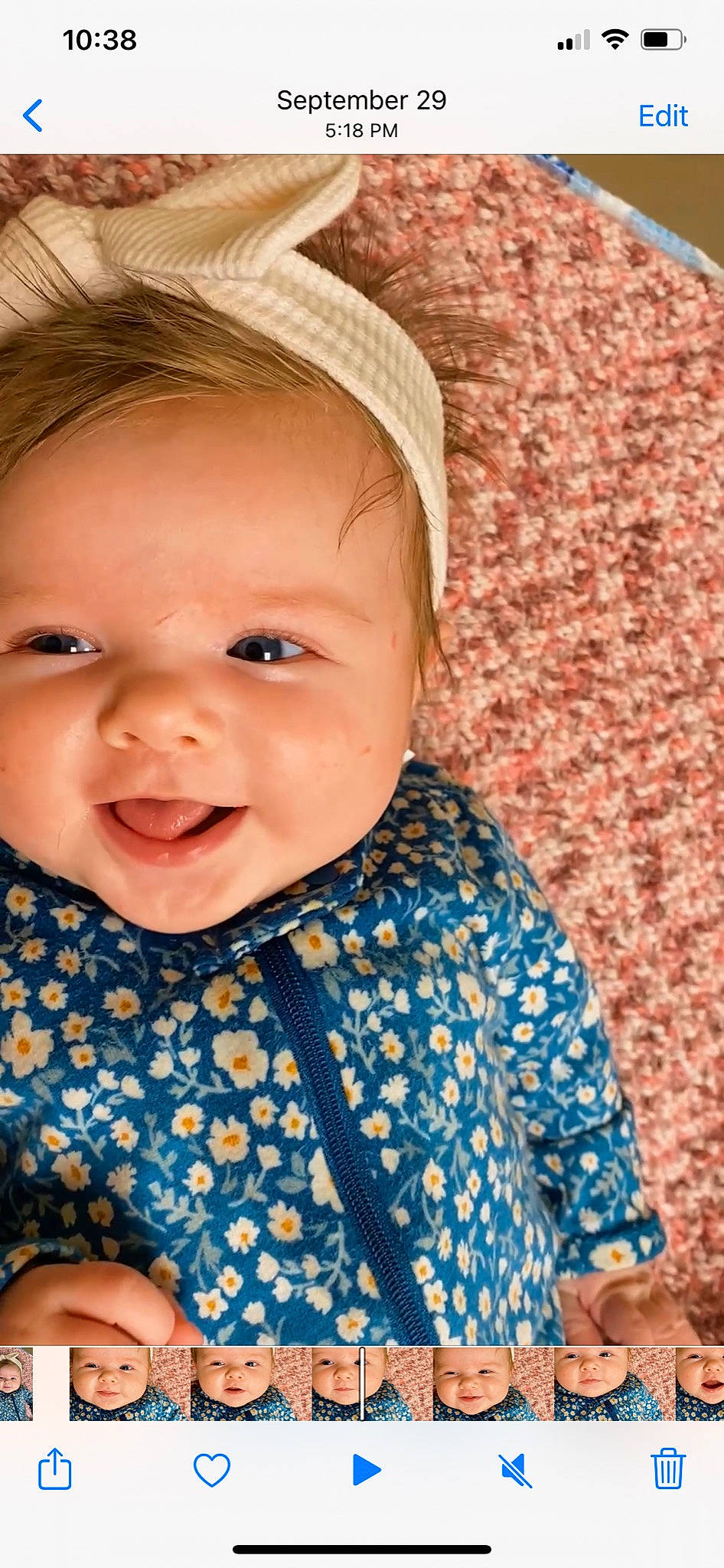 Tyler is registered to the contest to win money with this photo: baby, baby_toddler_clothing, cheek, chin, clothing, dress, eye, face, facial_expression, happy, headgear, iris, lip, nose, outerwear, person, product, skin, sleeve, smile