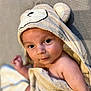 adorable, baby, bear, blanket, child, cozy, cute, expression, eyes, face, hood, indoors, infant, looking_up, skin, soft, texture, towel, warm, wrapped