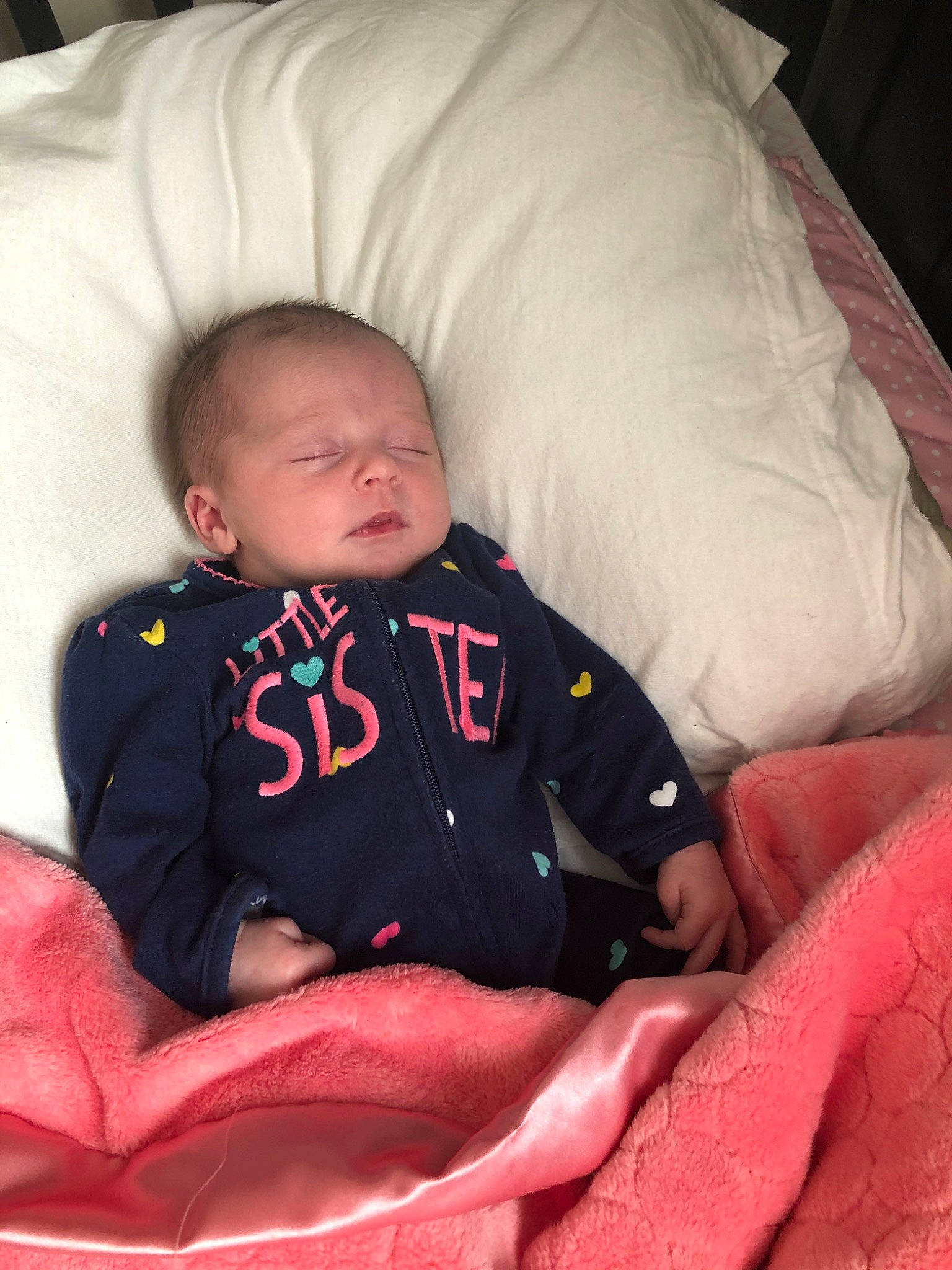 Rylei is registered to the contest to win money with this photo: baby, baby_products, cheek, child, comfort, linens, nap, person, pink, skin, sleep, textile, toddler