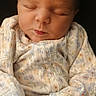 newborn, baby, sleeping, infant, onesie, clothing, cute, peaceful, portrait, closeup, person, child, soft, cozy, small, face, hands, rest, quiet, indoors