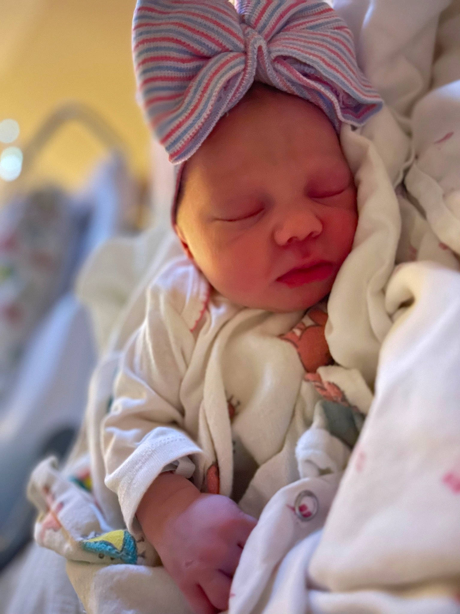 Kya joined the competition — help win amazing prizes! baby, baby_products, baby_sleeping, baby_toddler_clothing, beanie, bedtime, cheek, child, comfort, face, finger, headwear, linens, nap, peach, person, portrait_photography, room, skin, sleep