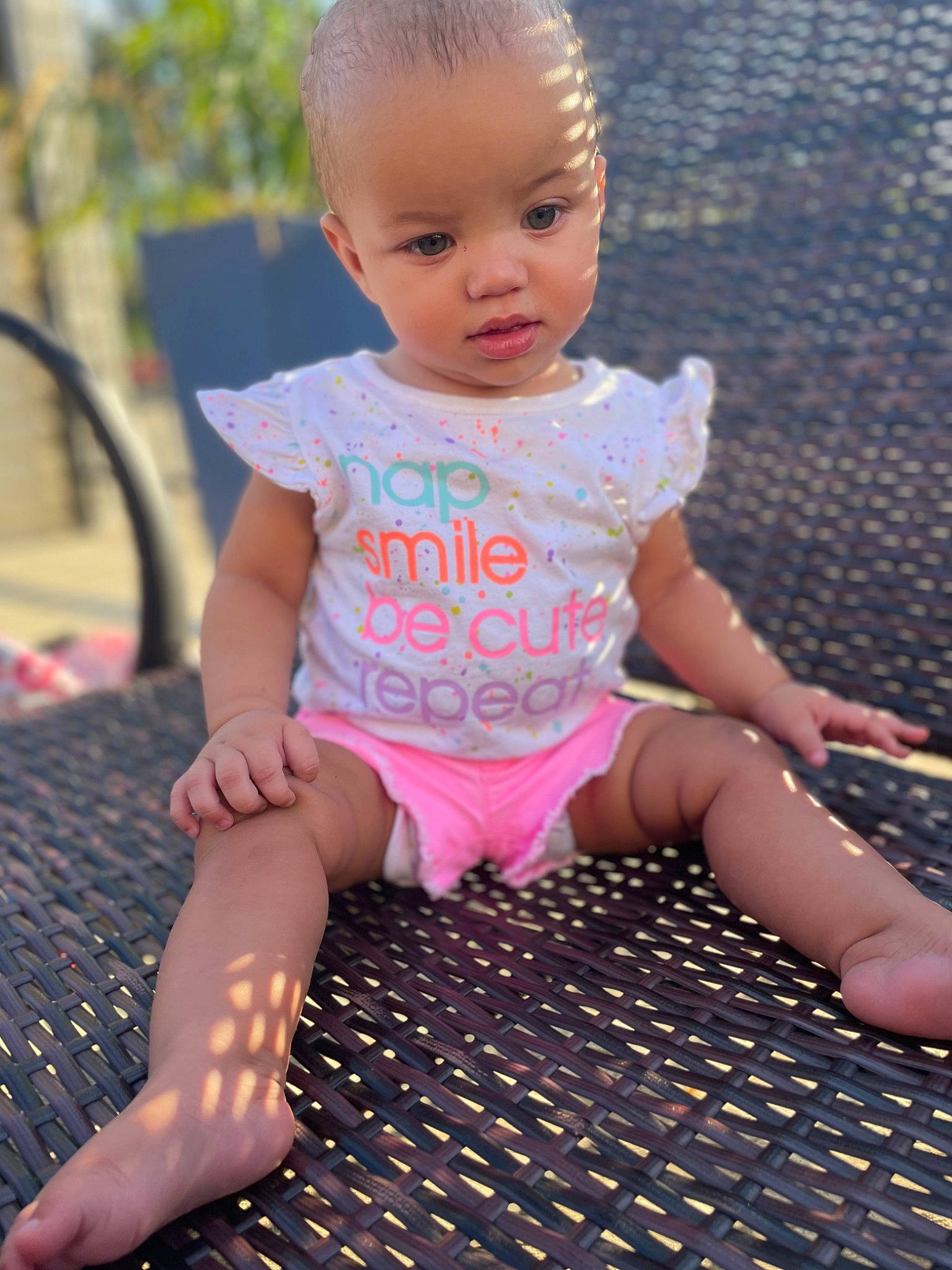 Yelaya joined the competition — help win amazing prizes! baby, baby_toddler_clothing, beauty, child, finger, foot, fun, grass, happy, human_leg, joint, leg, leisure, person, pink, sitting, skin, sleeve, t_shirt, thigh