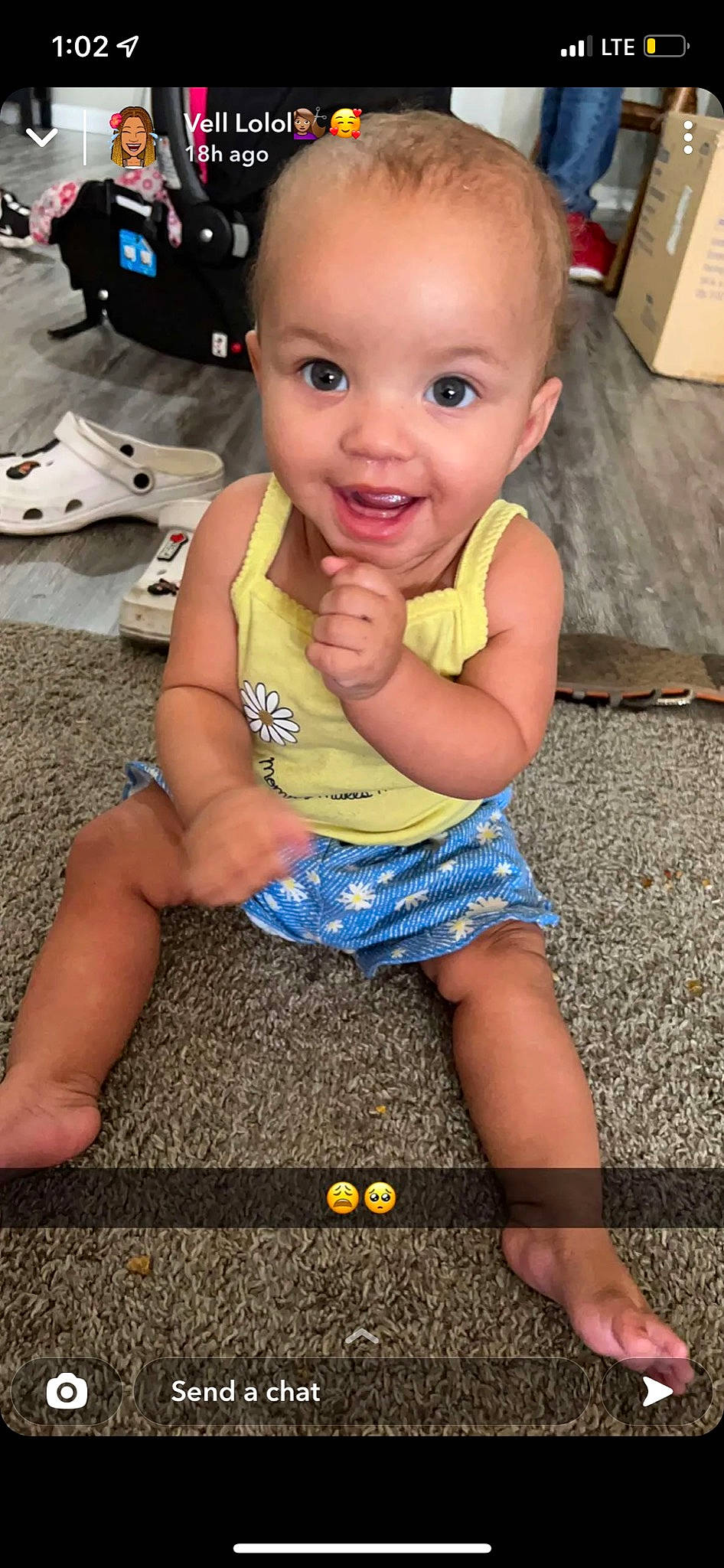 Yelaya is registered to the contest to win money with this photo: baby, baby_toddler_clothing, cheek, child, eye, face, finger, fun, hairstyle, happy, head, iris, joy, leg, nose, people, person, photograph, skin, smile