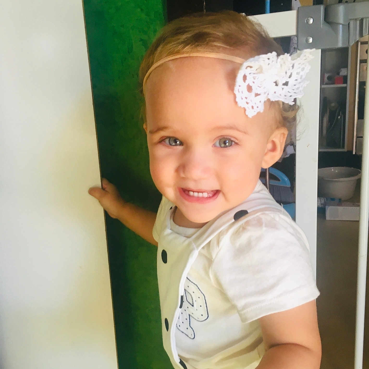 Artemis joined the competition — help win amazing prizes! baby, child, child_model, head, joy, person, skin, smile, standing, toddler