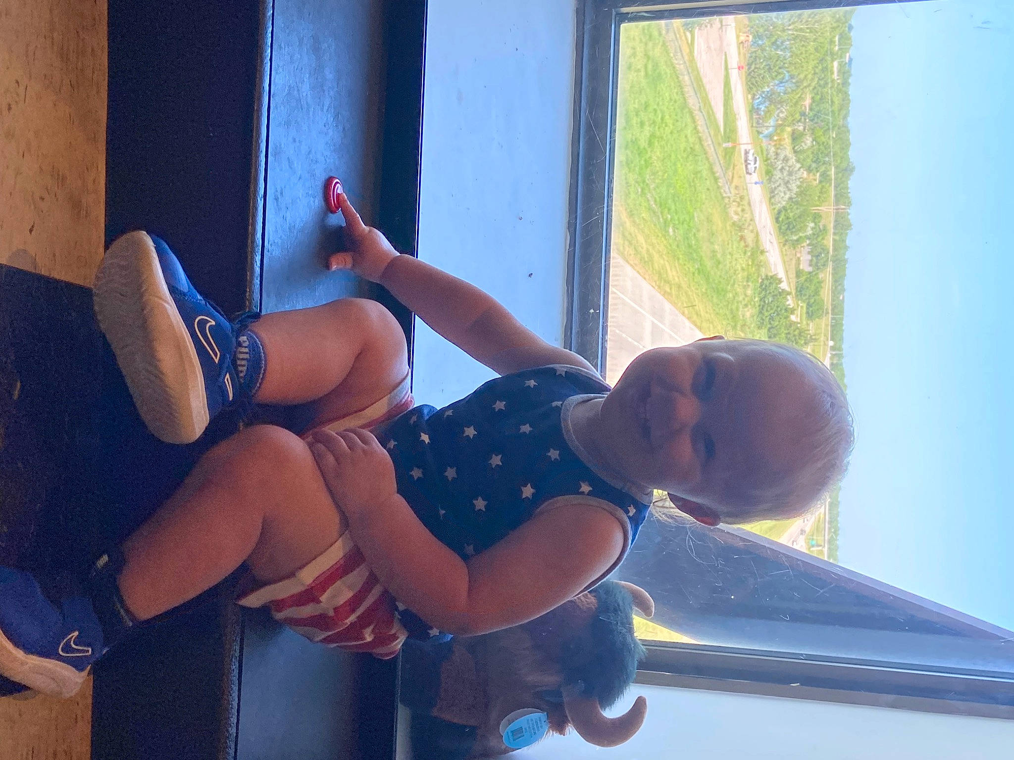 Lennox joined the competition — help win amazing prizes! abdomen, azure, calf, elbow, electric_blue, eyewear, foot, fun, human_leg, joy, knee, leisure, light, person, sandal, shorts, sportswear, thigh, trunk, vehicle_door