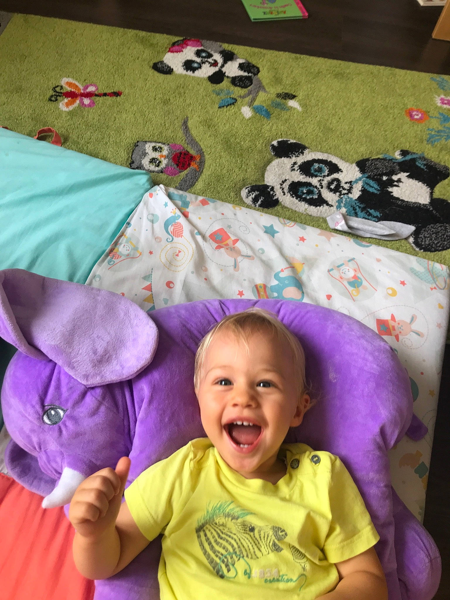 Ethan participe au concours pour gagner de l'argent avec cette photo : baby, child, fun, happy, head, magenta, person, pink, play, purple, room, smile, textile, toddler