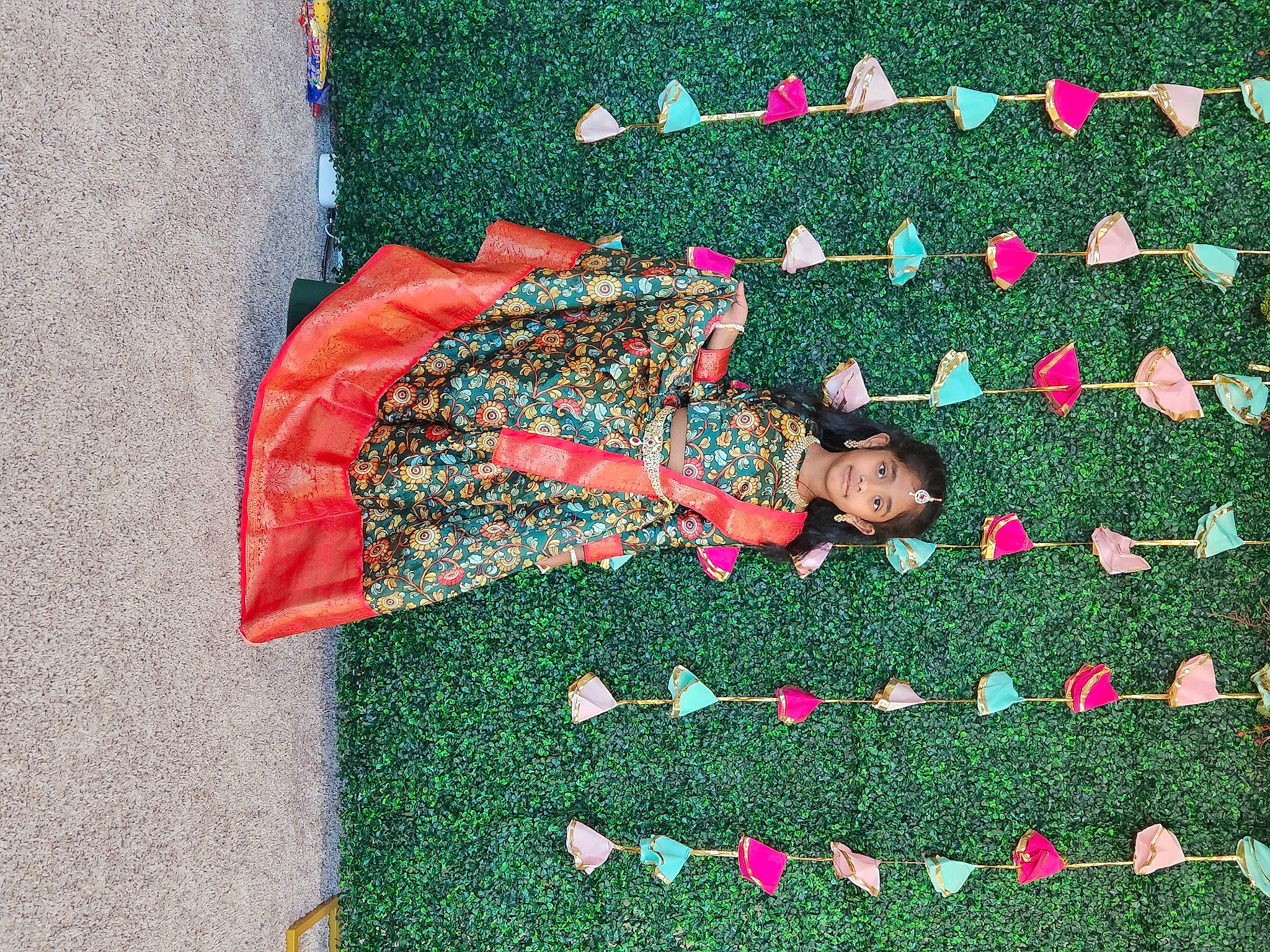 Varnika joined the competition — help win amazing prizes! art, carmine, craft, creative_arts, event, fashion_accessory, grass, green, groundcover, happy, joy, linens, magenta, pattern, people_in_nature, person, petal, road_surface, sleeve, textile