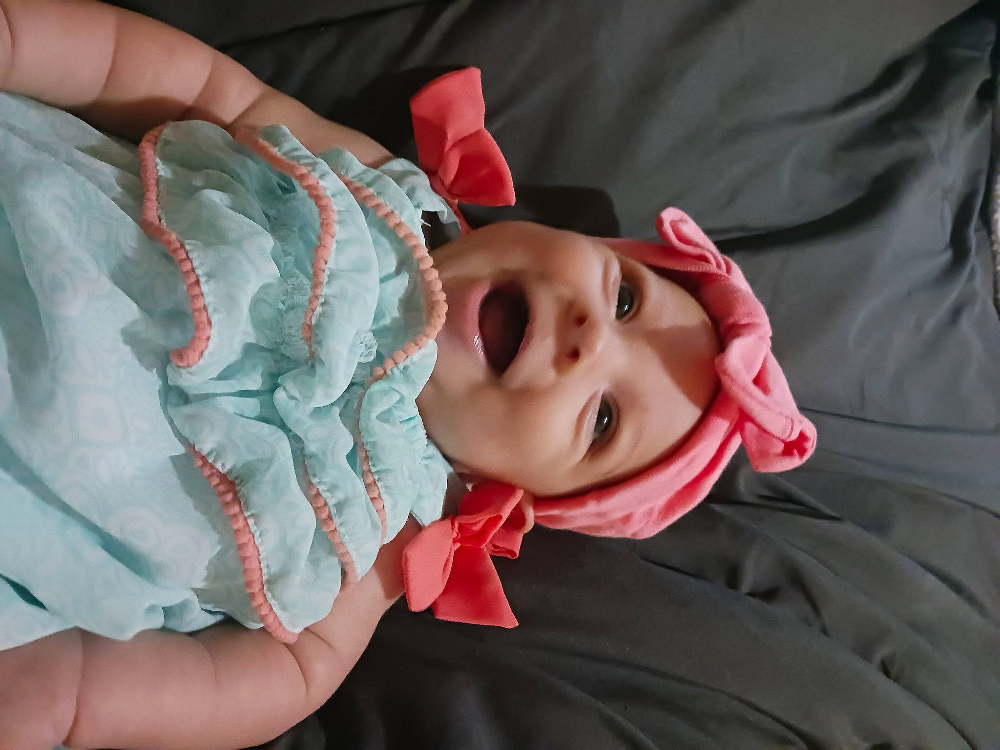 Ansley joined the competition — help win amazing prizes! baby, baby_toddler_clothing, cheek, child, comfort, event, eye, eyelash, fashion_accessory, happy, hat, headwear, linens, lip, neck, person, pink, skin, sleeve, smile