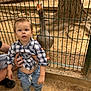 Tobias a rejoint le concours — aidez-le/la à gagner de superbes lots ! toddler, child, plaid_shirt, jeans, brown_shoes, goose, wire_fence, tree, dirt_ground, outdoor, animal, person, holding_hands, curious, wide_eyes, nature, roots, casual_clothing, daylight, zoo