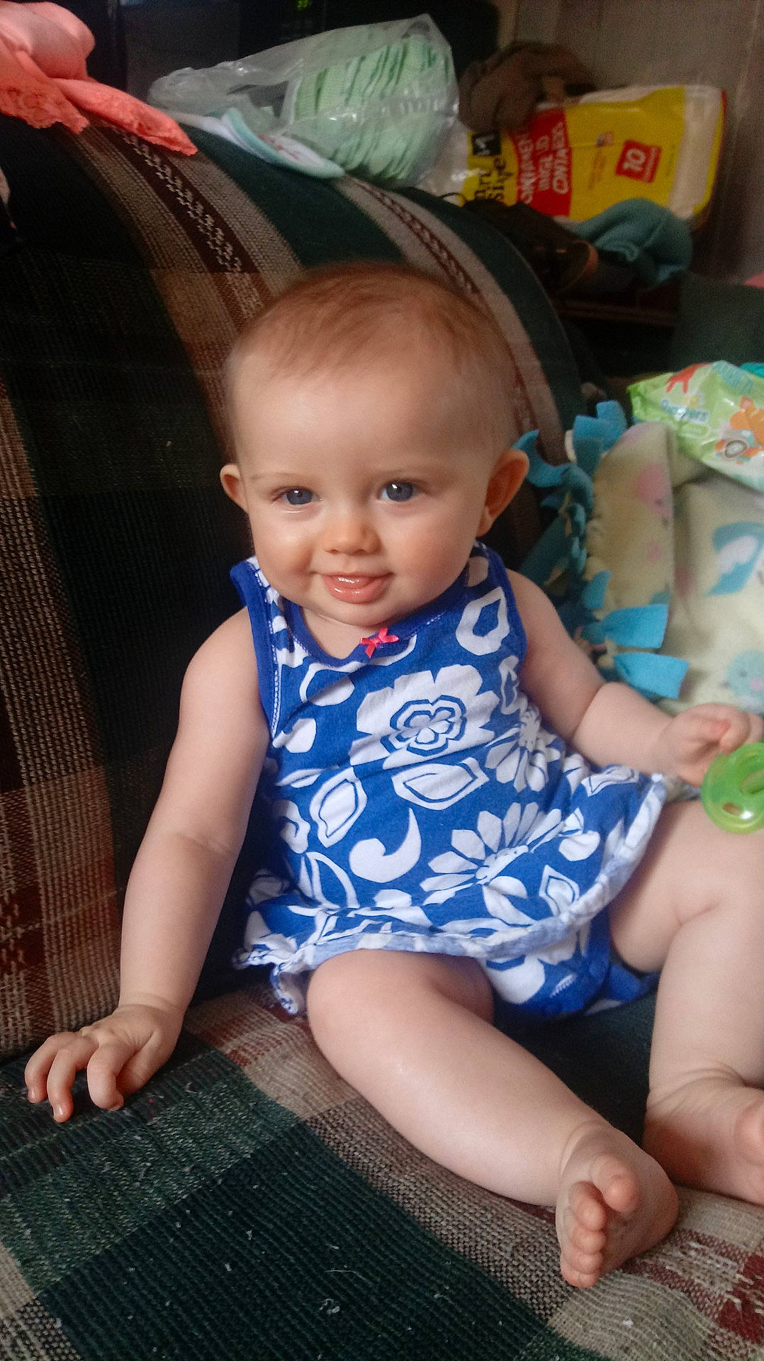 Martha joined the competition — help win amazing prizes! arm, cheek, child, cool, day, eye, finger, fun, girl, hair, hand, head, human_hair_color, infant, iris, joy, leg, person, product, sitting