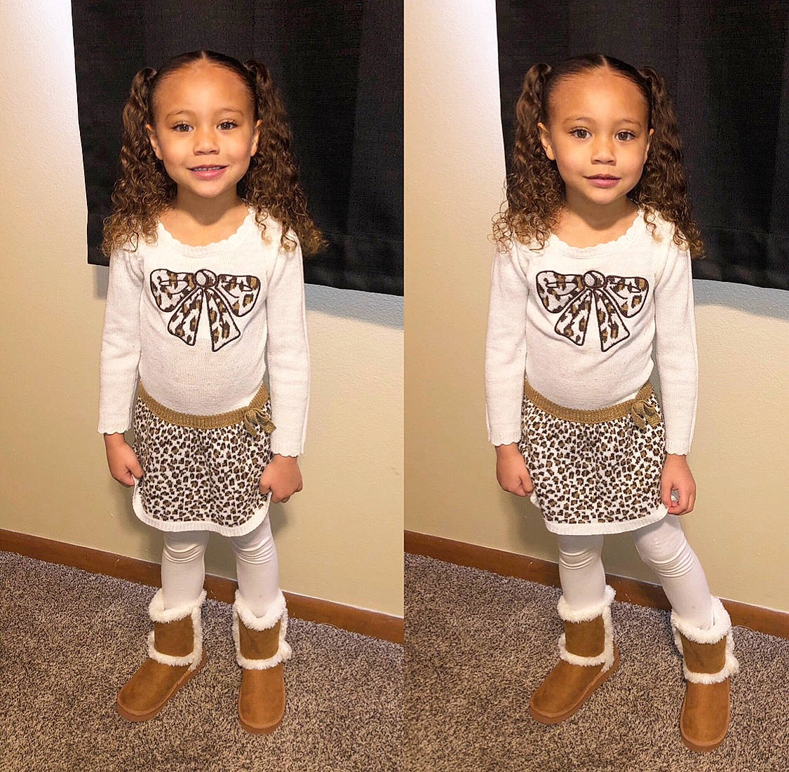 Mia Isabella  is registered to the contest to win money with this photo: child, clothing, design, flooring, footwear, girl, joy, leggings, outerwear, pattern, person, product, shoe, shorts, sleeve, toddler, top