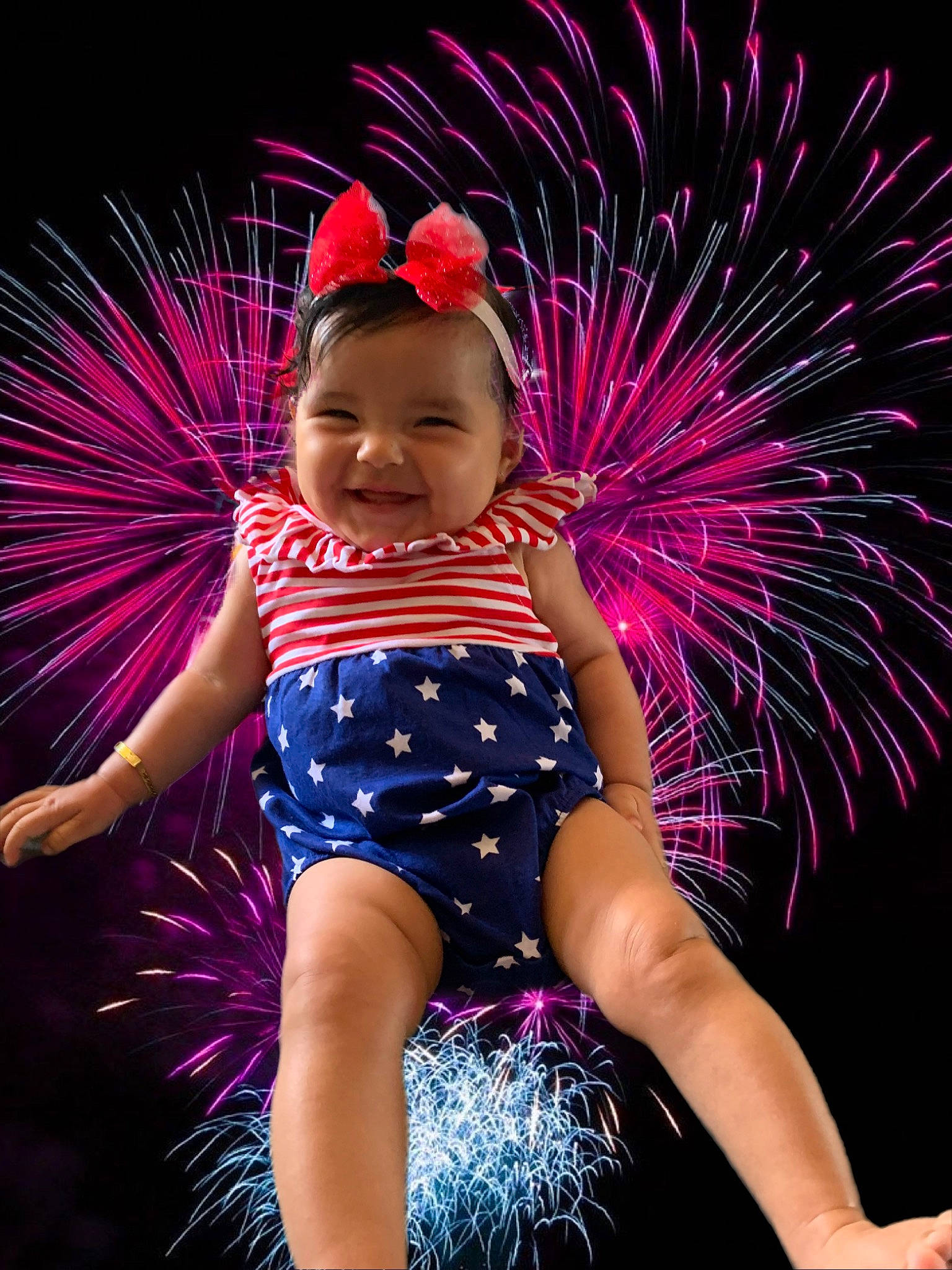 Eli is registered to the contest to win money with this photo: baby_toddler_clothing, beauty, dress, electric_blue, entertainment, fashion_design, flash_photography, fun, happy, joy, light, lighting, magenta, party_supply, performance_art, performing_arts, person, pink, purple, smile