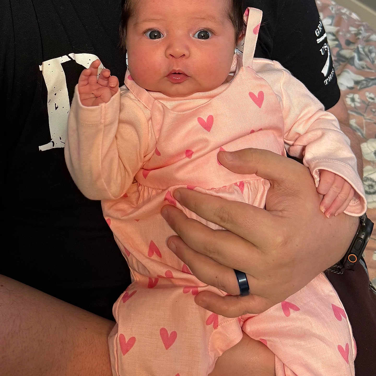Katelyn joined the competition — help win amazing prizes! accessories, arm, baby, bodypart, bracelet, clothing, couch, dress, face, finger, furniture, hand, head, jewelry, newborn, pants, person, photography, portrait, ring