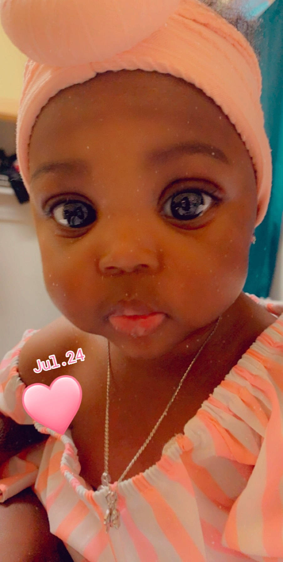 Kimberly is registered to the contest to win money with this photo: cheek, chin, eyebrow, eyelash, facial_expression, forehead, hairstyle, happy, human, iris, lip, mouth, neck, nose, organ, person, photograph, product, skin, toy