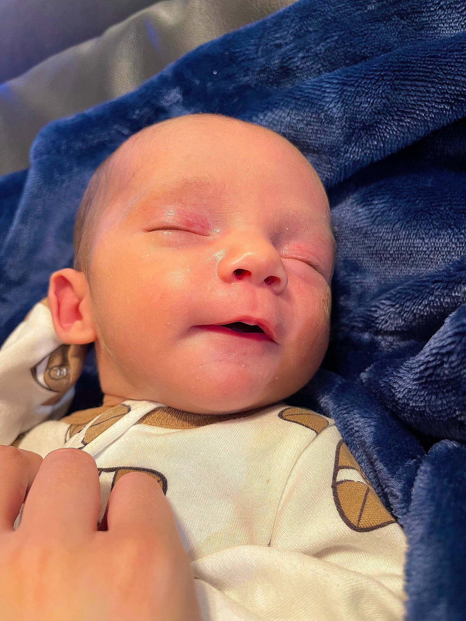 Kyson joined the competition — help win amazing prizes! azure, baby, baby_toddler_clothing, cheek, chin, comfort, eye, eyebrow, face, finger, gesture, happy, head, iris, lip, mouth, nose, person, skin, textile