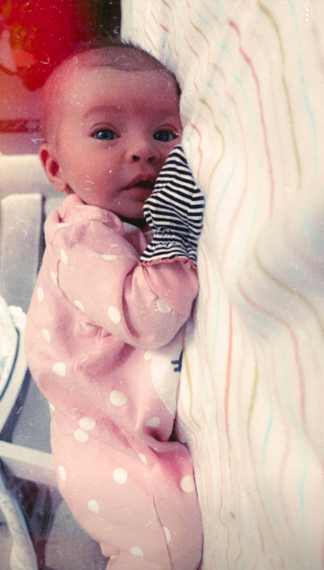 Willow Lynn Richardson is registered to the contest to win money with this photo: baby, baby_toddler_clothing, cheek, chest, chin, comfort, doll, eyebrow, eyelash, head, iris, linens, lip, nose, person, pink, skin, sleeve, thumb, toddler