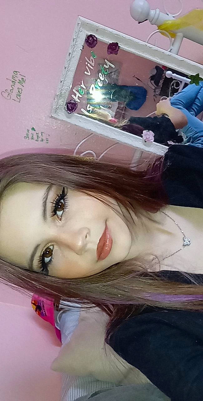 Allegra is registered to the contest to win money with this photo: art, beauty, black_hair, cheek, cosmetics, eye_liner, eye_shadow, eyebrow, eyelash, eyewear, forehead, joy, lip, lipstick, makeover, mouth, neck, person, picture_frame, pink