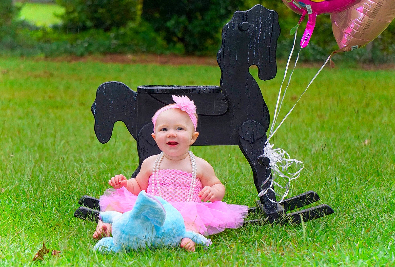 Katelynn joined the competition — help win amazing prizes! baby, child, costume, family, fun, grass, happy, lawn, meadow, person, photography, pink, plant, play, smile, summer, toddler, yard