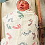 newborn, baby, infant, blanket, hospital, bassinet, cap, crying, face, sleeping, wrapped, footprints, child, cute, swaddled, resting, newborn_baby, healthcare, person, toddler