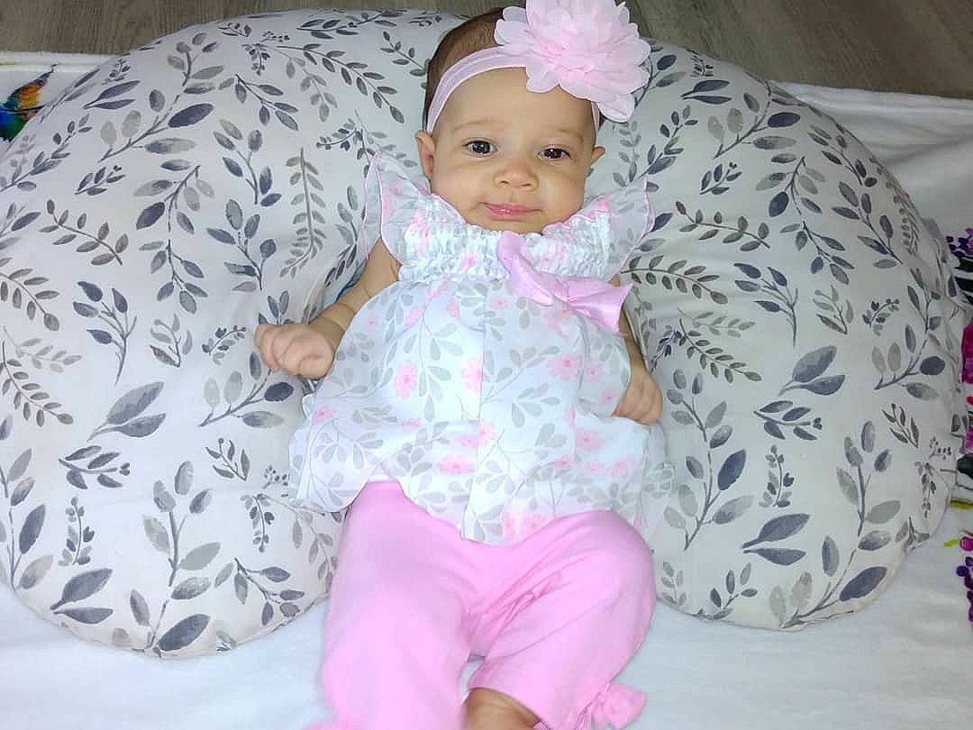 Waverlee joined the competition — help win amazing prizes! baby, baby_toddler_clothing, cheek, comfort, eye, facial_expression, hairstyle, head, headgear, headwear, human_body, linens, people, person, pink, product, purple, skin, sleeve, smile