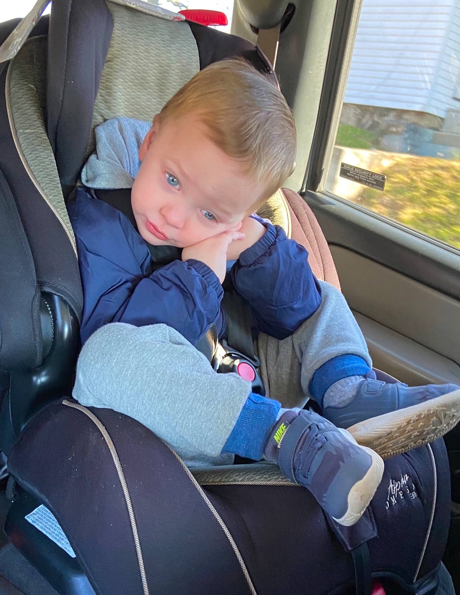 Calan joined the competition — help win amazing prizes! automotive_window_part, baby_carriage, baby_in_car_seat, baby_products, baby_toddler_clothing, car_seat, child, comfort, daylighting, lap, person, product, seat_belt, service, sitting, toddler, vehicle_door, window, window_blind, window_covering
