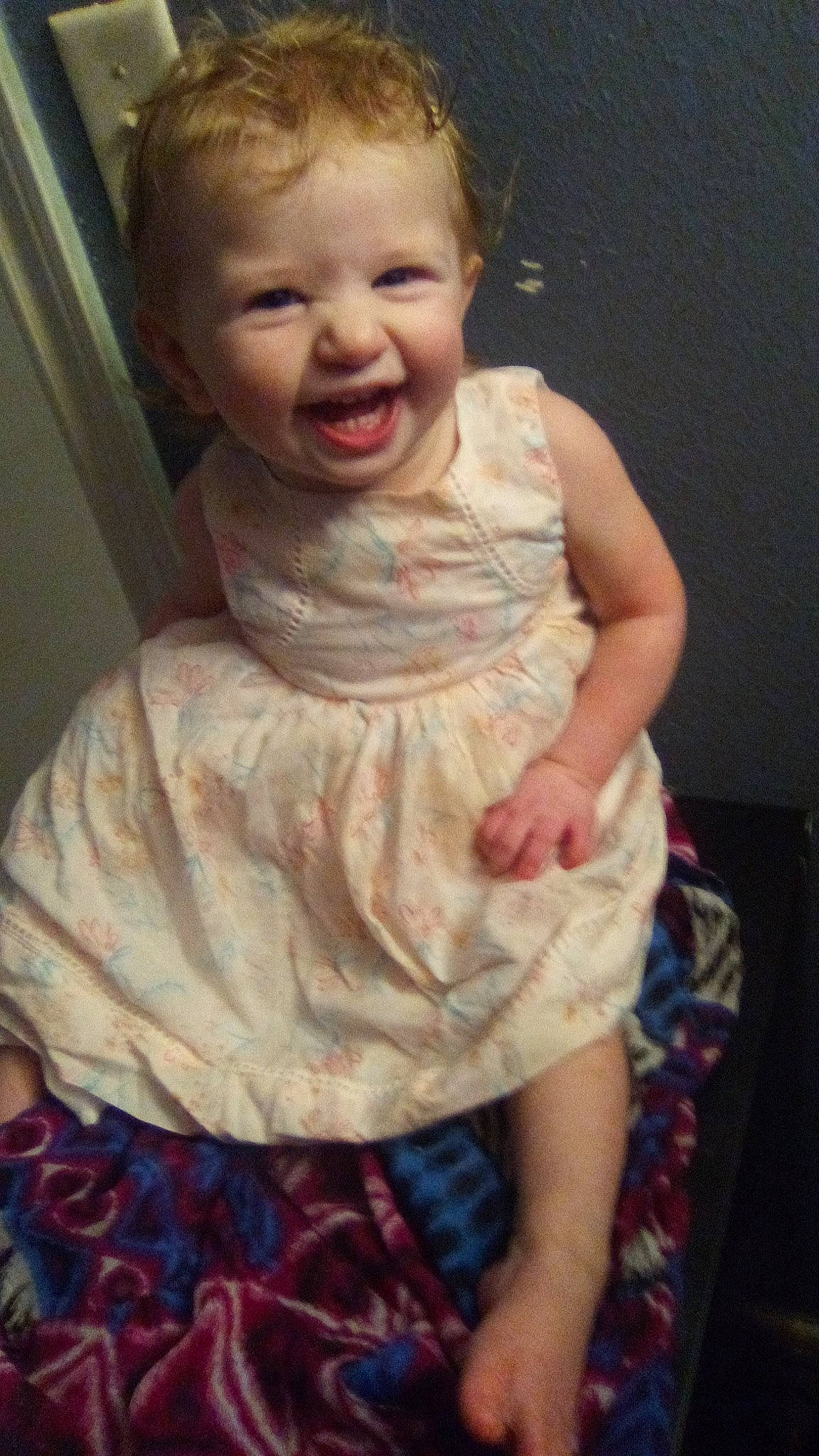 Madison joined the competition — help win amazing prizes! baby_toddler_clothing, cheek, dress, eye, face, gesture, hair, happy, head, human_body, iris, lip, mouth, neck, nose, person, pink, skin, sleeve, smile