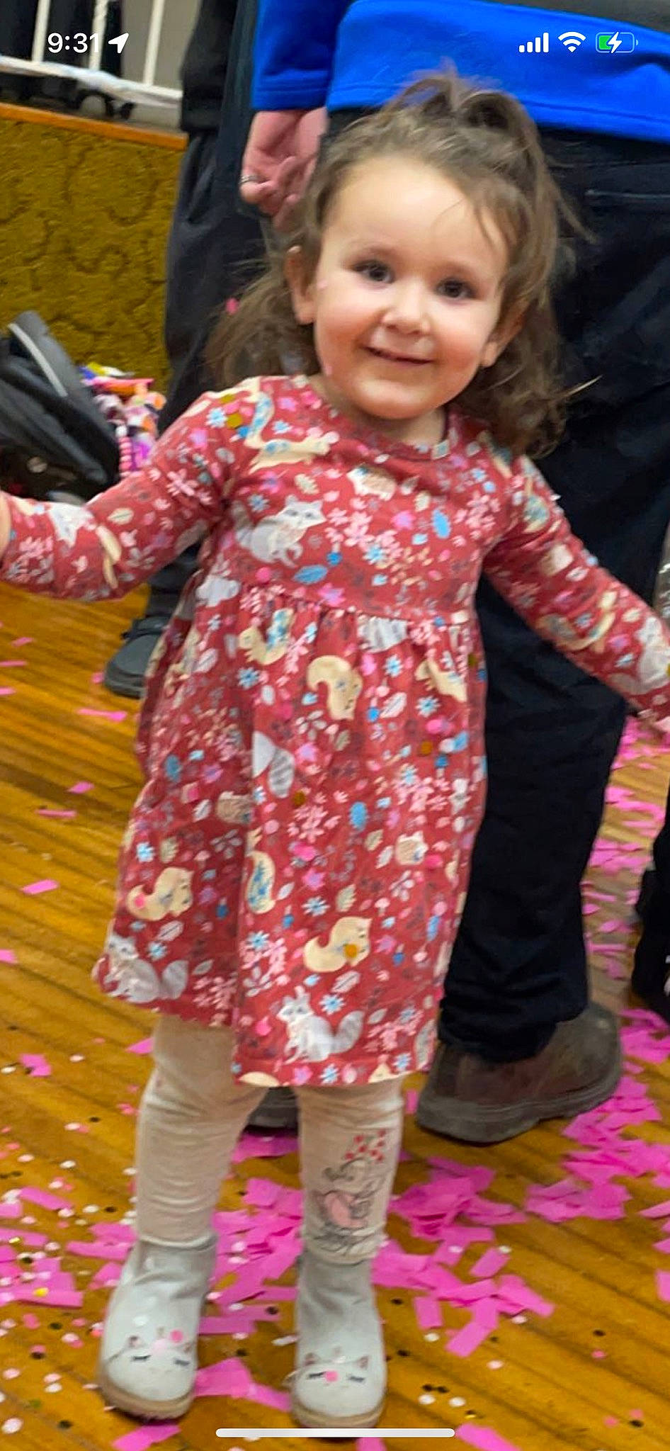 Paisley joined the competition — help win amazing prizes! baby_toddler_clothing, child, event, face, fun, gesture, hairstyle, happy, joy, magenta, pattern, person, pink, play, purple, skin, sleeve, smile, standing, textile